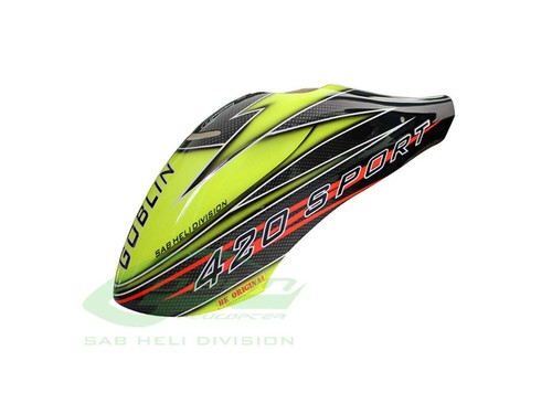 Canomod Airbrush Canopy SAB Yellow/Black - Goblin 420 Sport : H0816-S - Picture 2 of 5
