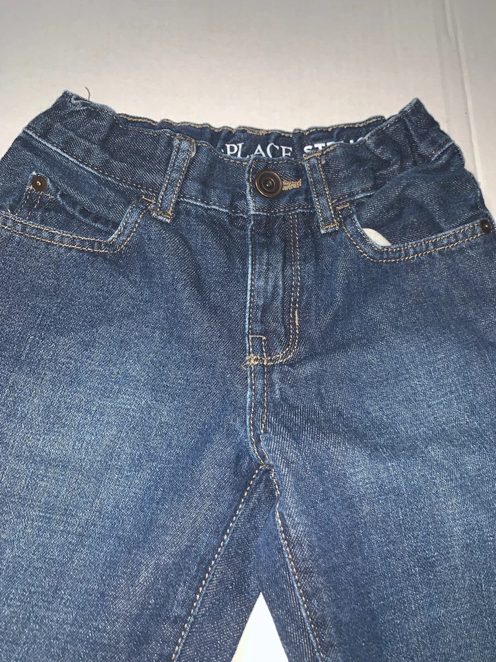 二手-The Childrens Place纽扣前经典牛仔裤男孩(6码) — 第 4/4 张图片