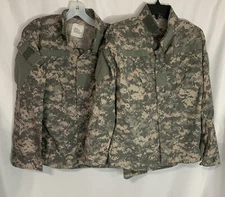 2) Army Military Issue ACU Shirt/Coat Size Small - Short Digital Camo Camouflage