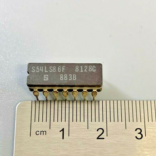 SIGNETICS S54LS86F/883B MILSPEC CERAMICA CDIP14 S54LS86F / 883B - Foto 3 di 5