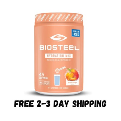 BioSteel Zero Sugar Hydration Mix,45 Servings  Peach/Mango 11 Oz