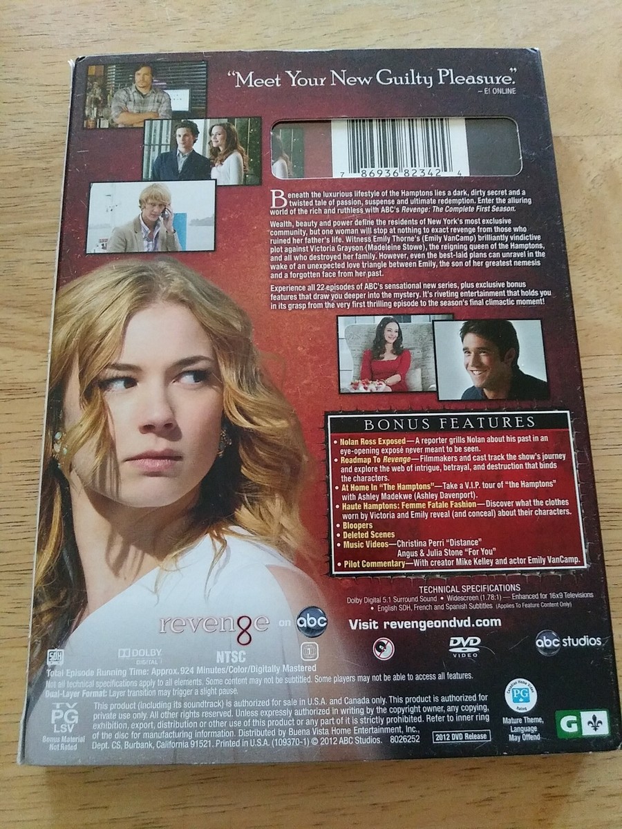 Revenge; The Complete First Season DVD 5-Disc Set TV PG