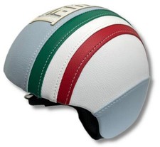 Casco con Scritta Lambretta intagliata e tricolore laterale Taglia XL