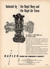 1956 Napier Aviation Ad Gazelle Helicopter Turbine Engine Royal Navy Air Force