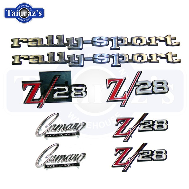 1969 Camaro Z28 Z28 RS Rally Sport Emblem Kit 8 Pcs eBay