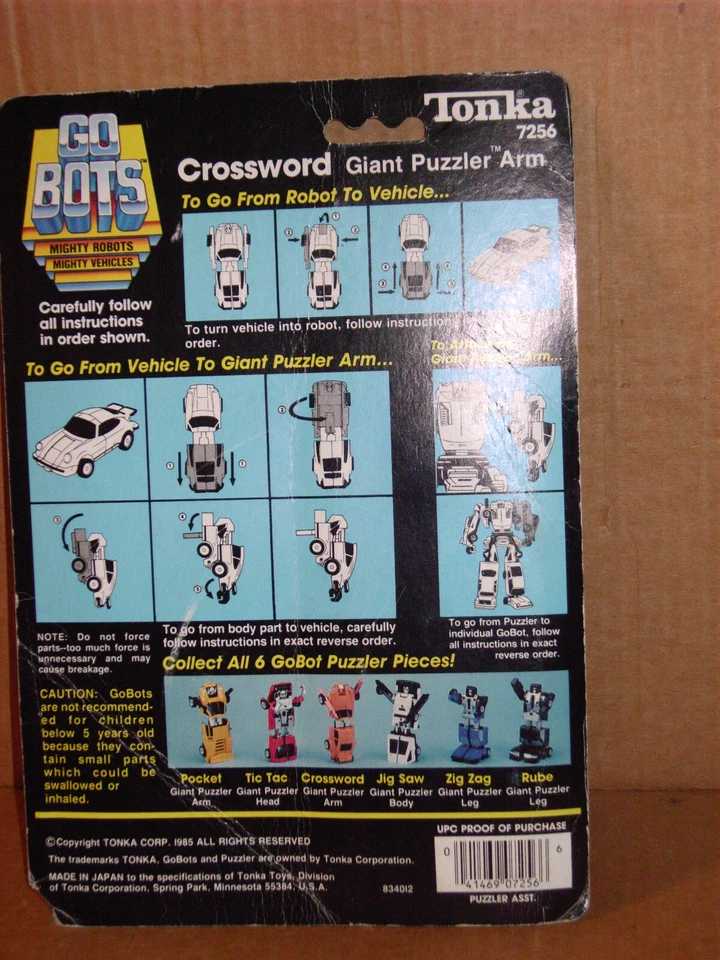 CROSSWORD MOSC Giant Puzzler Arm GoBots Go-Bots Robo Machines Transformers 1985 - Image 3 of 4