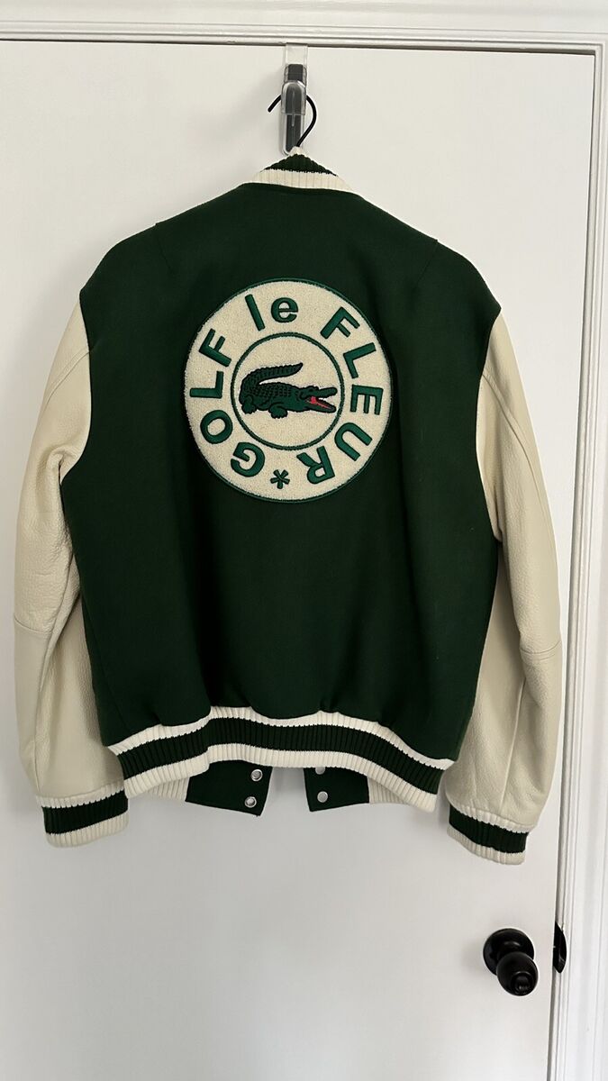 Golf Le Fleur X Lacoste Leather Varsity Jacket Golf Wang Golf Le Fleur X Lacoste Leather Varsity Jacket Golf Wang