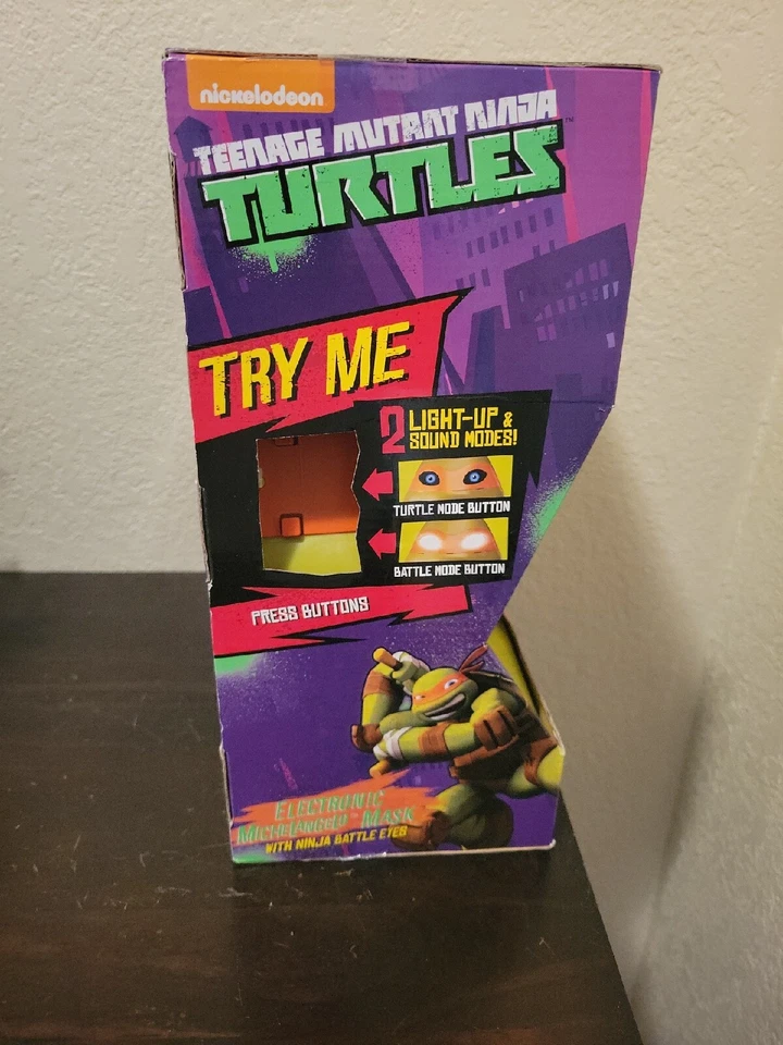 Nickelodeon, Teenage Mutant Ninja Turtles Electronic Michelangelo Mask, New - Image 4 of 4