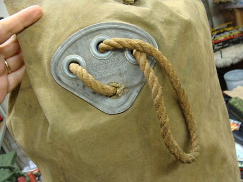 Vintage Dandux Canvas Duffle Bag Coal Boat Lineman Electrician Large - SEE PICS - Picture 5 of 11