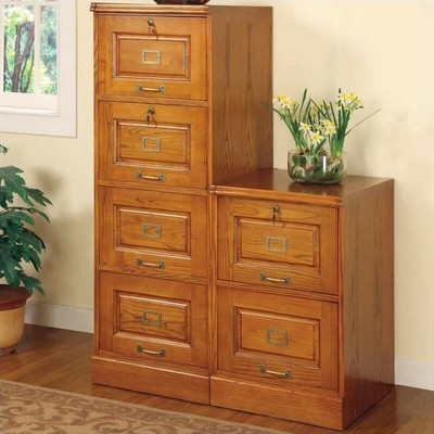 Coaster Palmetto 4 Drawer Vertical File Cabinet In Warm Honey