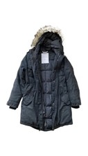 Aritzia Community Ladies Black Warmest Parka Puffer Fur Collar Hoodie Jacket 14