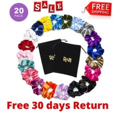 20 PCS Scrunchies Women Girl Velvet Scrunchy Hair Ties Elastic Bands Scrunchy