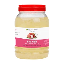 Tea Zone Lychee Coconut Jelly (B2005, 8.8 lbs) for Boba/Milk Tea or Smoothies