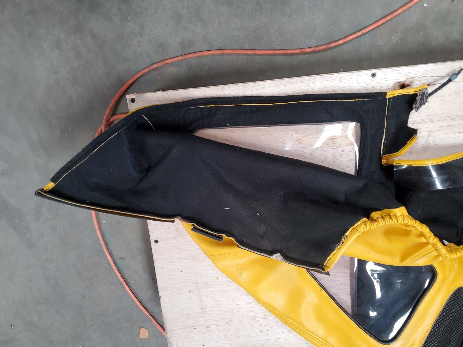 2005 2006 FORD GT GT40 SPEED LINGERIE FRONT NOSE BRA, thick yellow leather