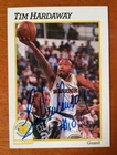 Tim Hardaway Autographed 1991-92  NBA Hoops #67 Golden State Warriors
