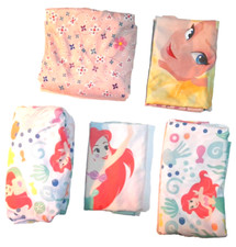 Disney Princess Bed Sheet Sets Little Mermaid Elsa Twin Fitted Flat Pillow 5 Pc
