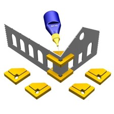 All Scales - Proses PR-SS-01  90 Degree "Snap  Glue" Magnetic Set Square 4pcs