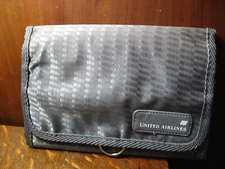 United Airlines Vintage Tulip Logo Toiletry Bag - UAL Airplane Amenity Kit