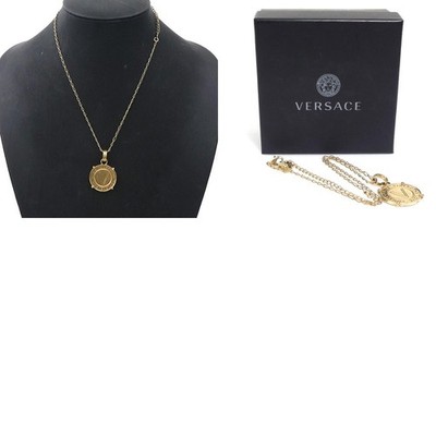 VERSACE Necklace Metal Gold Round Length 45.5cm 2.5(W)ｘ3.7(H)cm  Women's Boxed