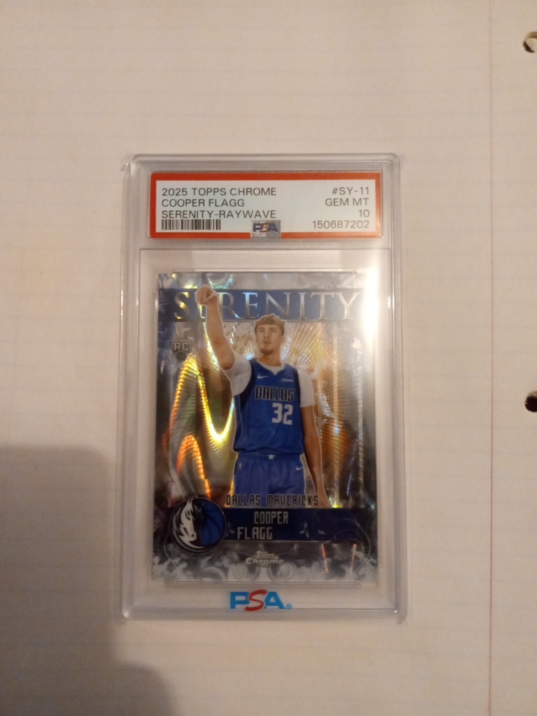 2025-26 Topps Chrome - Serenity Cooper Flagg #SY-11 RayWave Refractor PSA 10!!!