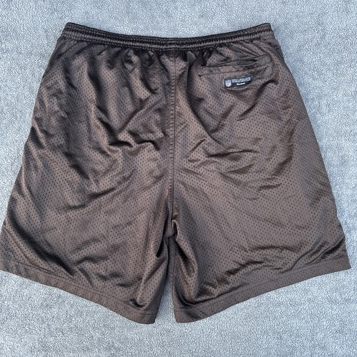 Vintage Reebok Cleveland Browns Team Apparel Mesh Shorts Mens L Brown Sideline - Picture 7 of 8