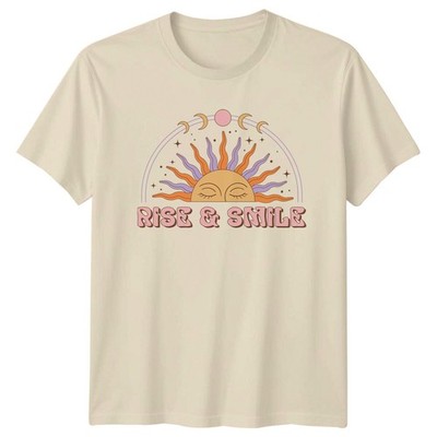 Rise & Smile T-Shirt Boho Celestial Sun Moon Magic T-Shirt