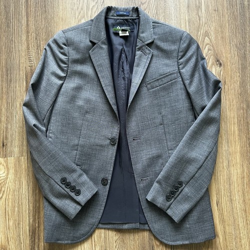 Crewcuts Thompson Boys Gray Wool Single Breasted Blazer Jacket Size 10