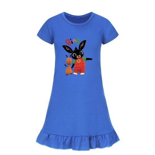 Girls Bing Rabbits Sleepwear Dress Kids Pyjamas Nightdress Nightwear Pjs 2-9Y UK - Picture 8 of 55