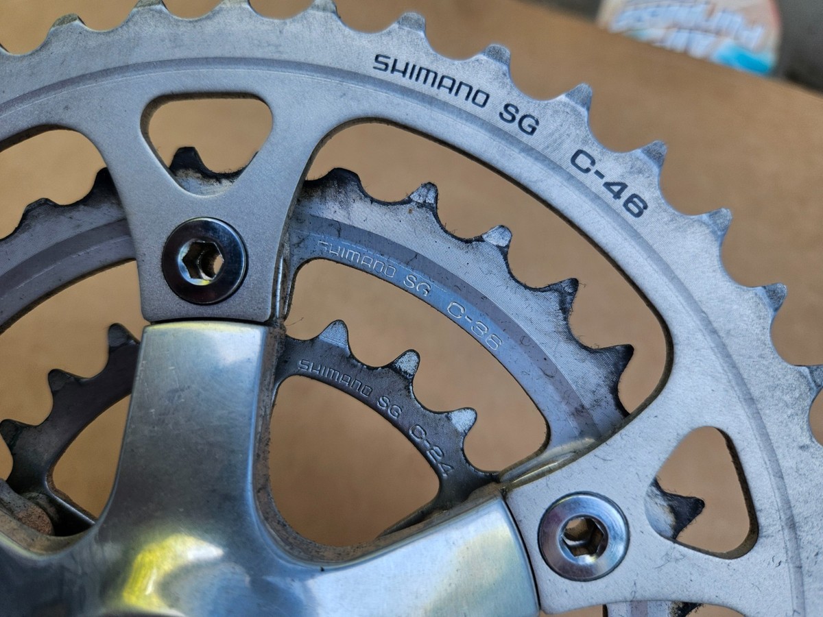 Pédalier 1991 Shimano Deore FC-MT60 VIA Japon 24/36/46 Shimano SG T 175mm