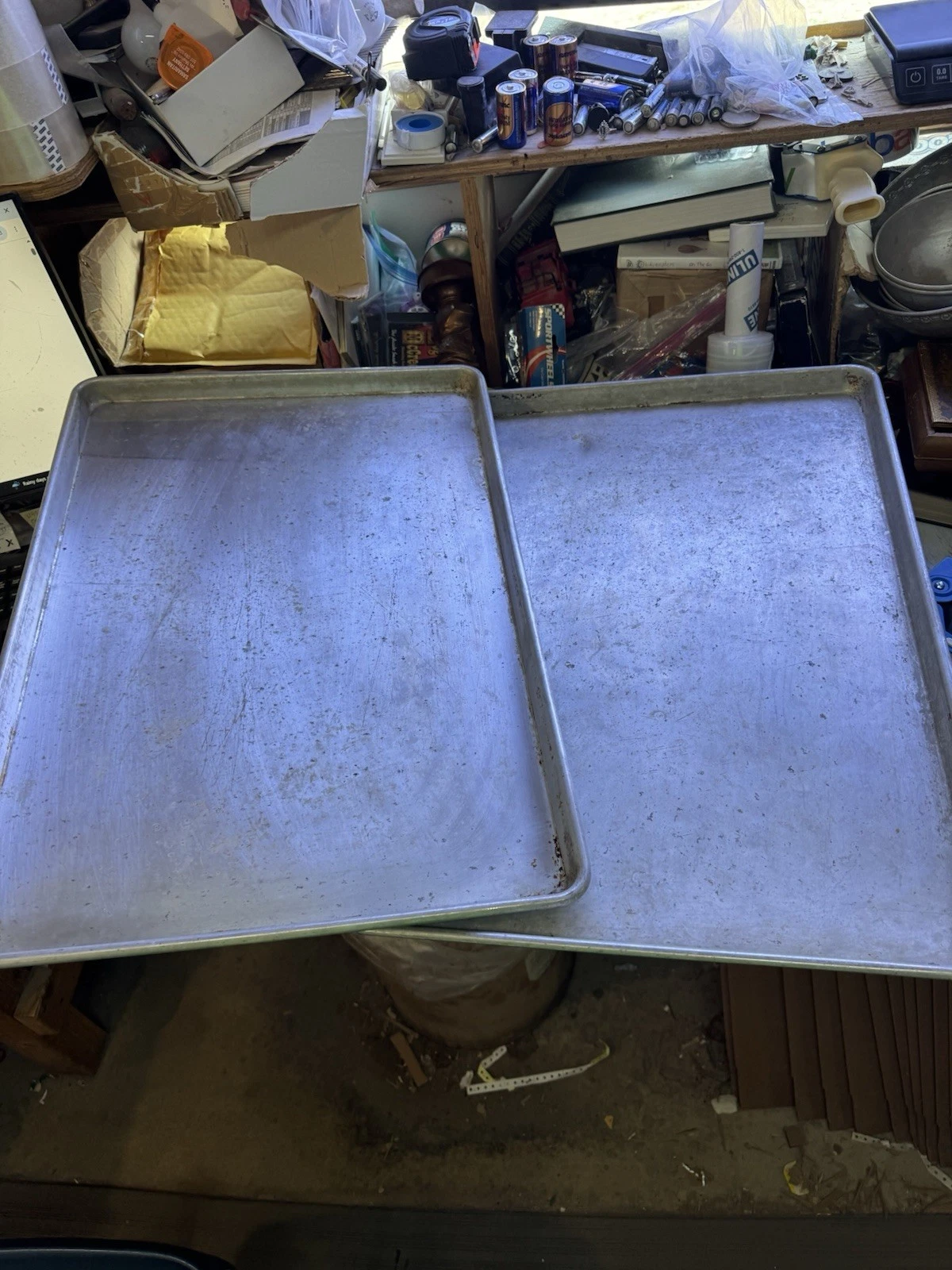 Syscoware Sysco Ware Aluminum Baking Sheet Cart Tray Lot 26 X 18 X 1 Rare