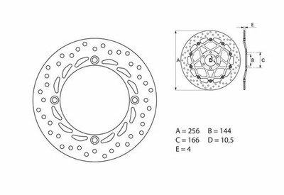 BREMBO Serie Oro Bremsscheibe starr - 68B407A5 68B407A5