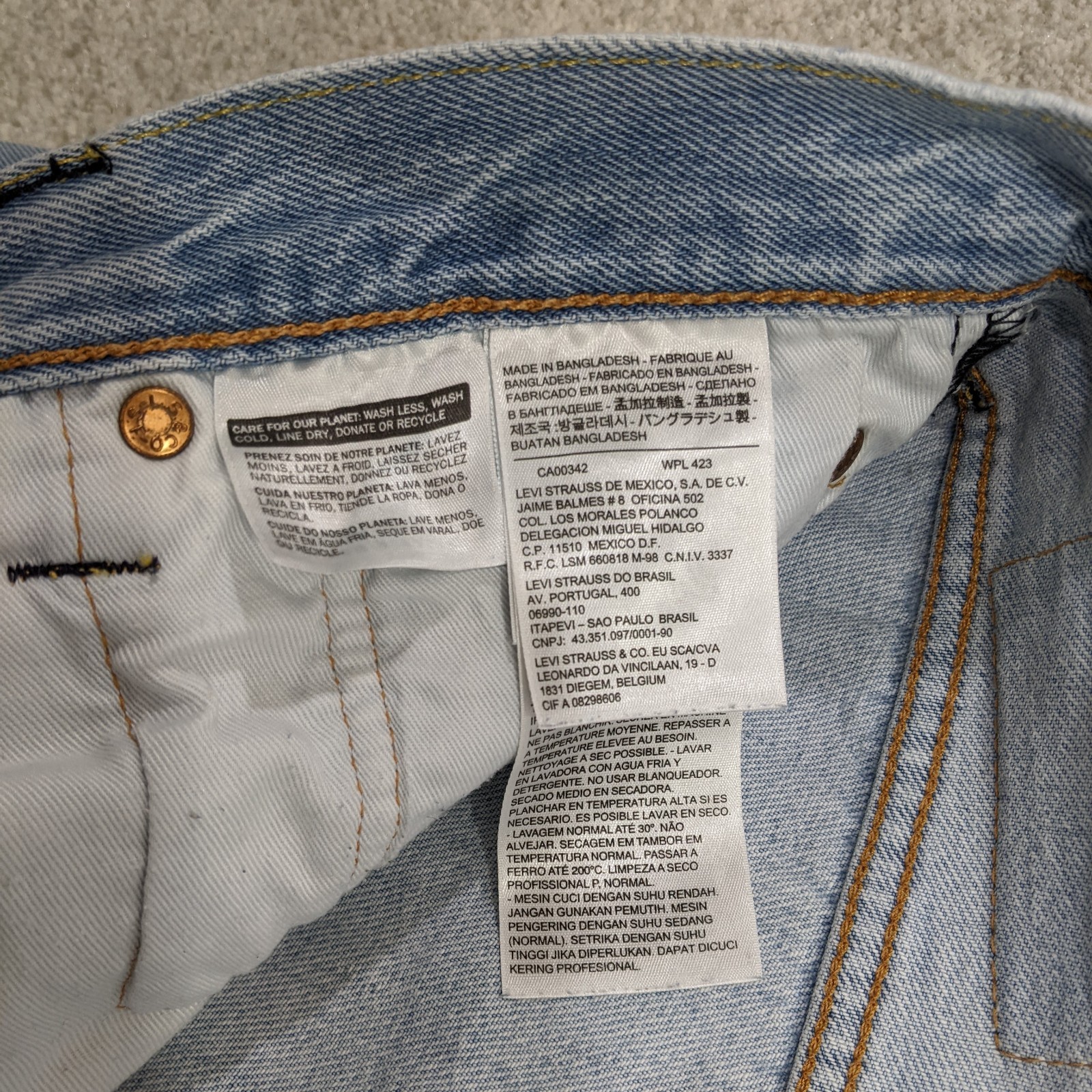 Levi's 501 Original Straight Jeans Mens W34 L30 L… - image 4