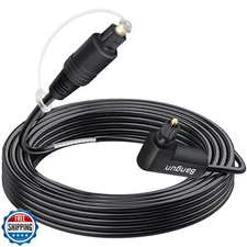 Armored 90 Degree Optical Audio Cable, 30 feet Optical Cable, Slim Digital Au