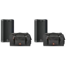 Harbinger VARI V3415 15" Powered Speakers Package wAvenue II Road Runner Bags