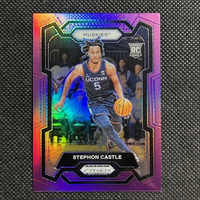 2024 Prizm Draft Picks Stephon Castle RC Rookie Purple 19/75 #17 Spurs