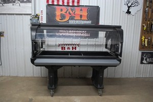 Cambro VBR6 Black Versa Mobile Hot / Cold Food Salad Bar w/ Folding Sneeze Guard