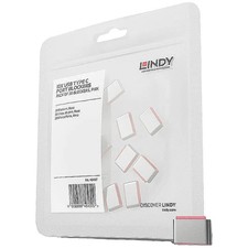 10er Multipack LINDY USB-C&reg; Port Schloss 10er Set Pink ohne Schl&uuml;ssel 40437