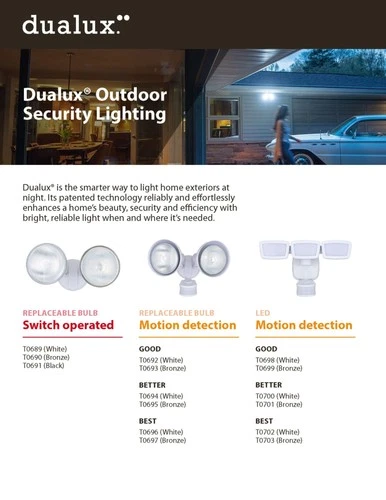 Vaxcel Lighting T0696 Outdoor Security 2 Light 12"W Adjustable - White - Picture 11 of 12