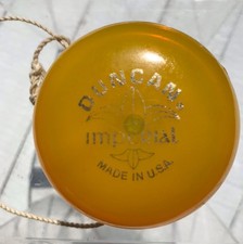 Vtg 70ss Acrylic Classic Duncan Imperial Yo-Yo Transparent Yellow Retro Toys USA