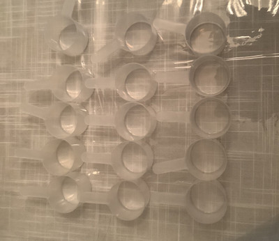 15 UNBRANDED Protein Powder Scoop Clear Plastic 1/4 cup
