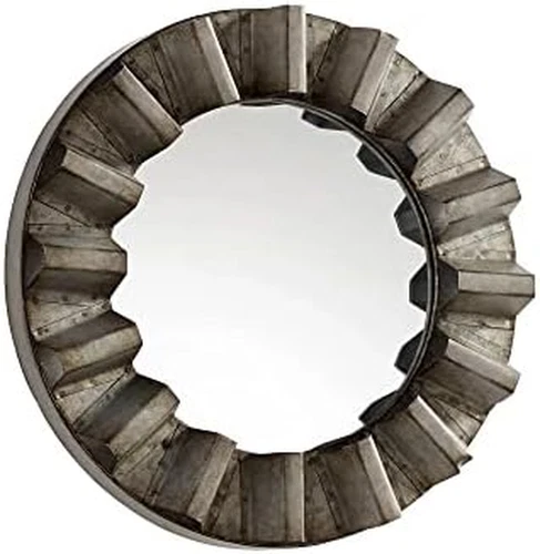 Argos Galvanized Wall Mirror - Stylish Home Decor Accent - Picture 3 of 3