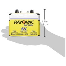 Durable 6V Zinc-Carbon Lantern Battery - 2 Count