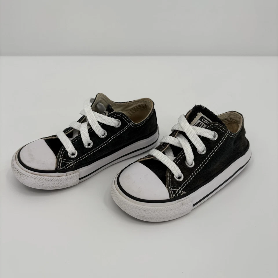 Zapatos Converse Chuck Taylor Ox negros All Star para bebés/niños pequeños 7J235 talla 7 EE. UU. Foto 2 de 4