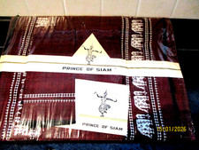 Vintage Prince of Siam 6 Tischsets 6 Servietten Läufer Handgewebt Thai Baumwolle Set O