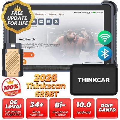 Thinkcar E.CU Coding 689BT OBD2 Scanner Diagnostic Tool Bidirectional All System