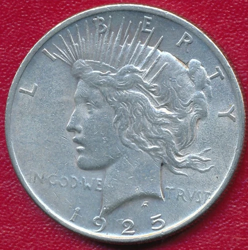 1925 SILVER PEACE DOLLAR *ABOUT UNCIRCULATED** FREE SHIPPING!