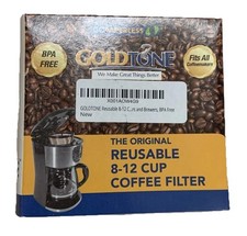 GOLDTONE Reusable 8-12 Cup Basket Coffee Filter fits Mr. Coffee 8/12 Cup Maker