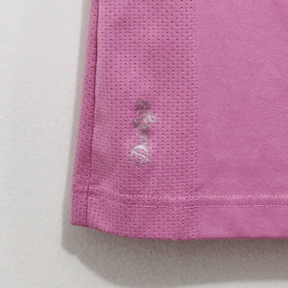 Camisa polo de golf Daily Sport para mujer sin mangas con cuello frontal a presión rosa talla S Foto 4 de 4