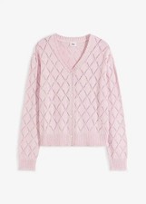 Ajour-Strickjacke Gr. 40/42 Kristallrosa Damen Strick-Jacke Neu