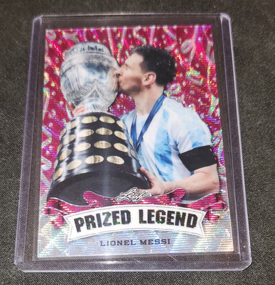 🔥2024Leaf Prized Legend Lionel Messi PL-17 pink wave #6/10 SICK! World Cup🔥